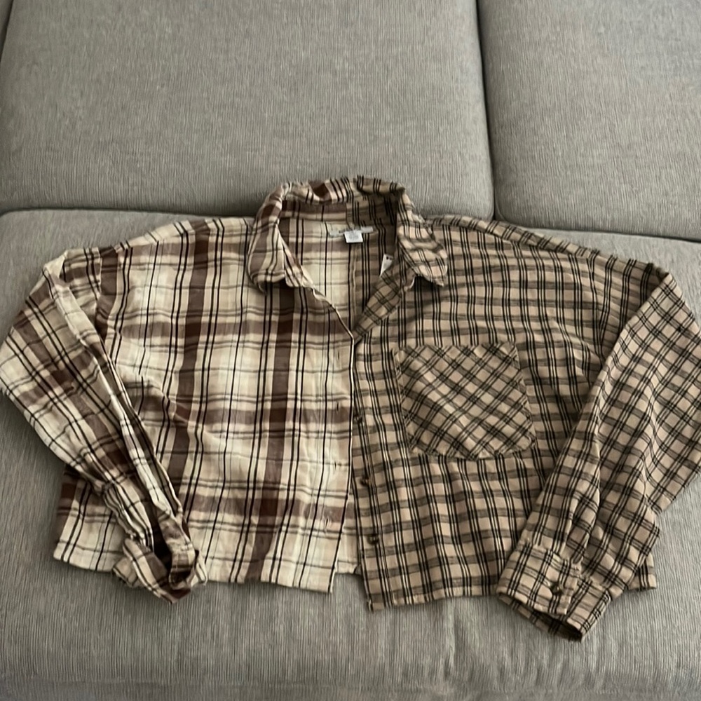 Cropped long sleeves shirt